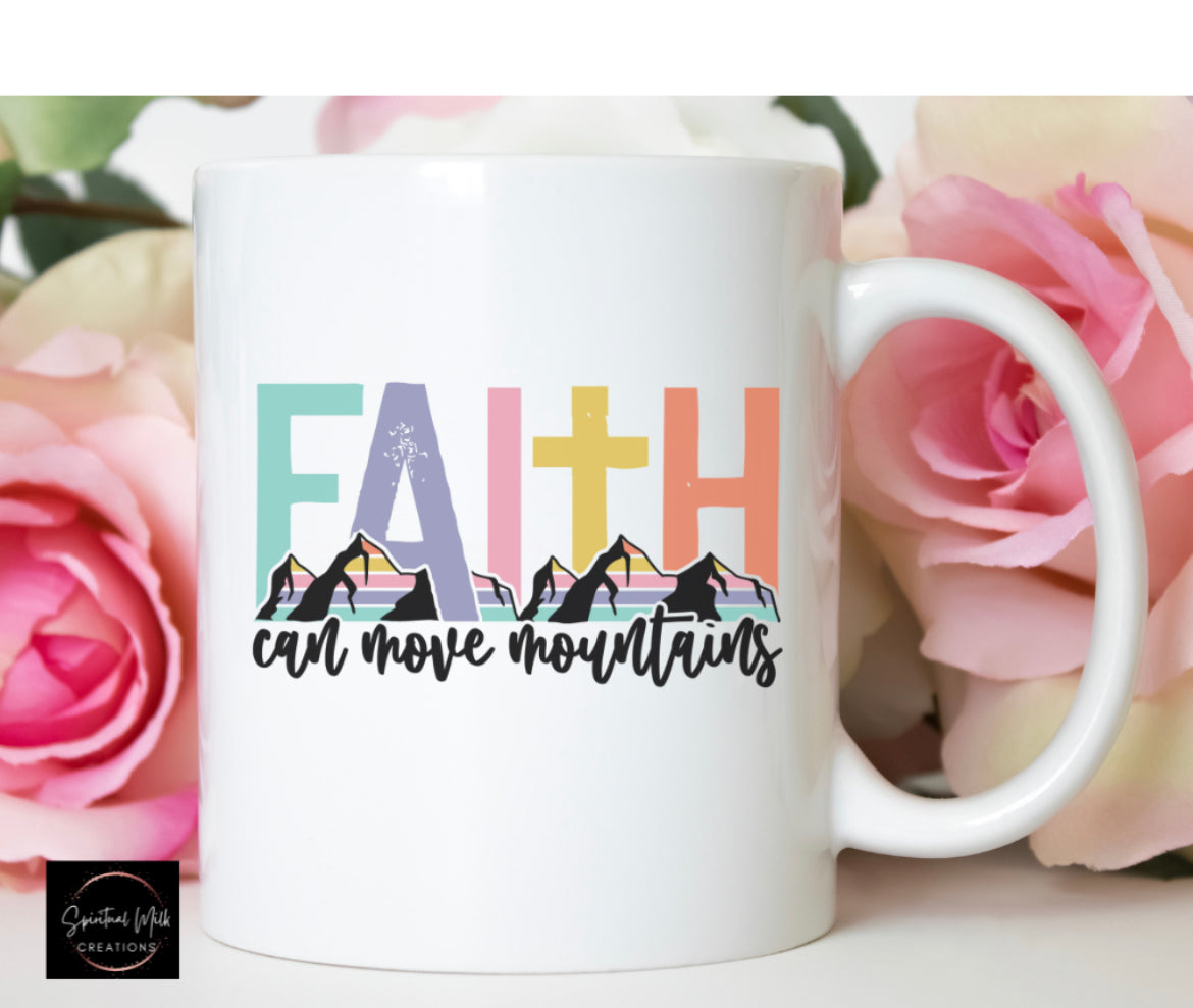 Waffle Round 1- Faith Can Move Mountains Mug 11 oz.