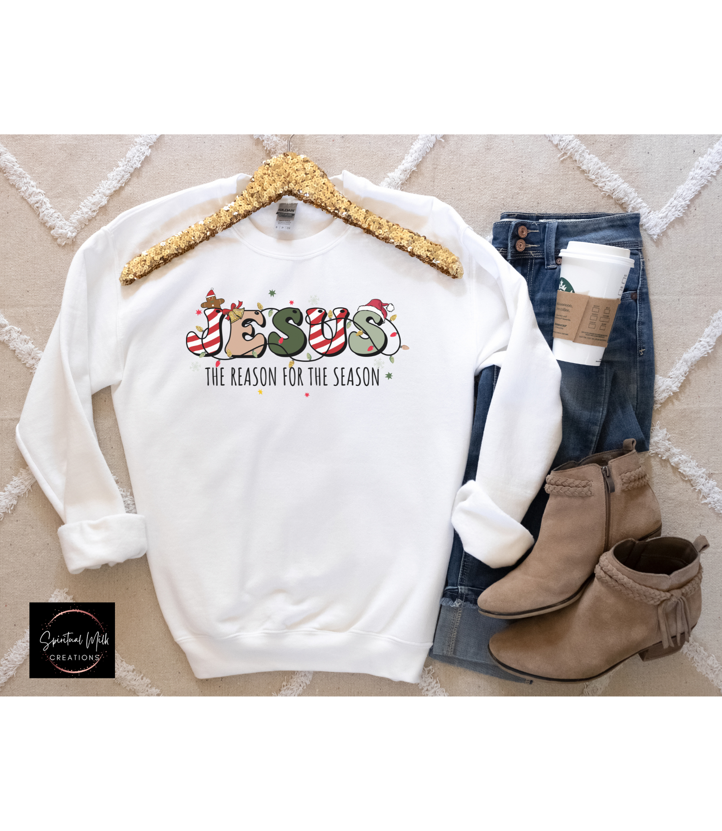 Jesus The Reason For The Season Crewneck Sweatshirt