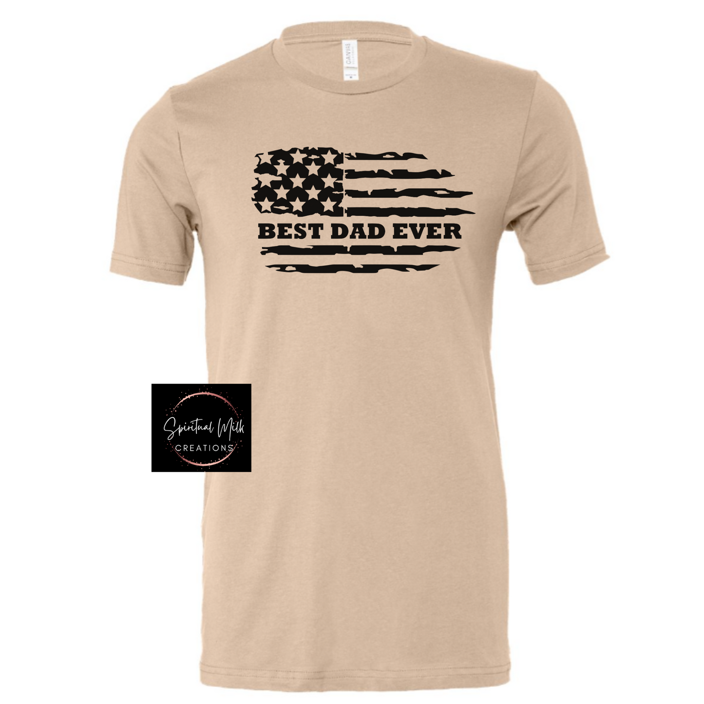 Best Father Distressed American Flag T-Shirt